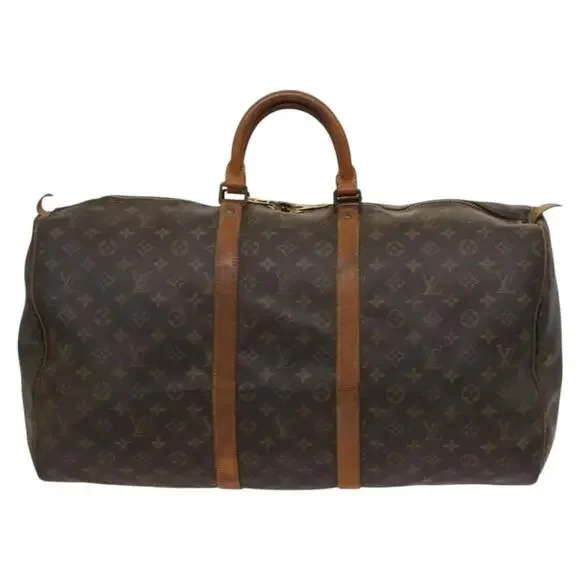 LOUIS VUITTON Monogram Keepall 55 Boston Bag M41424